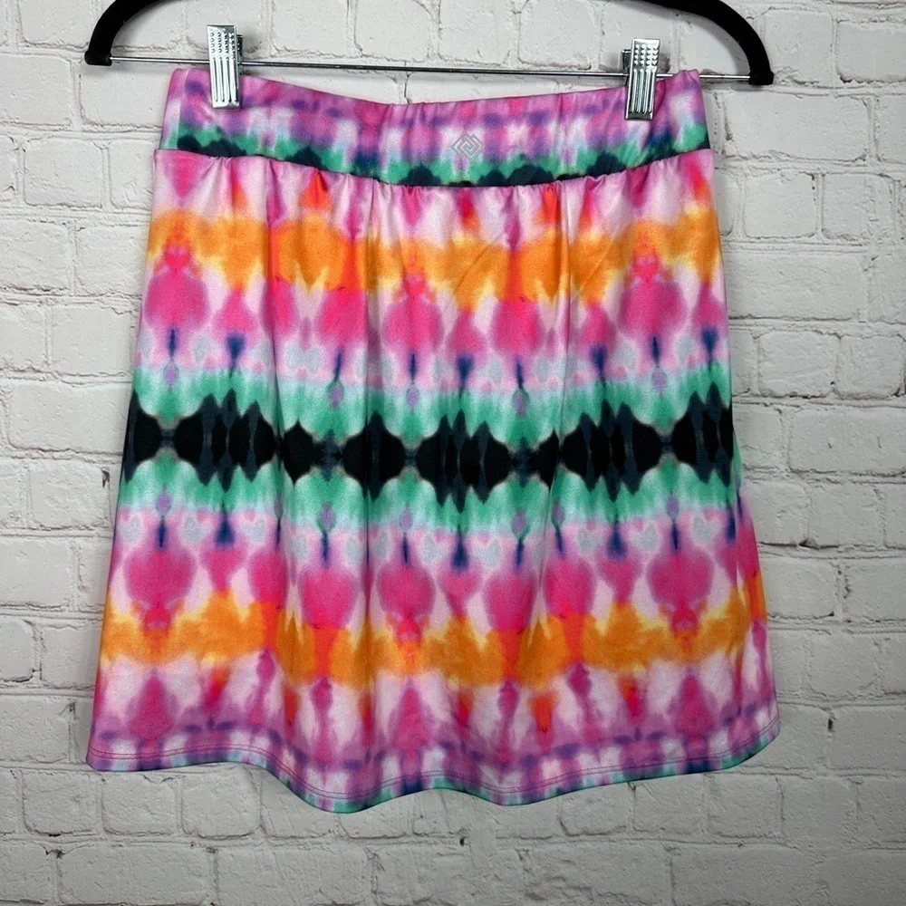 Zelos‎ Skort Skirt multi color stretch golf tennis active, sz S, GUC